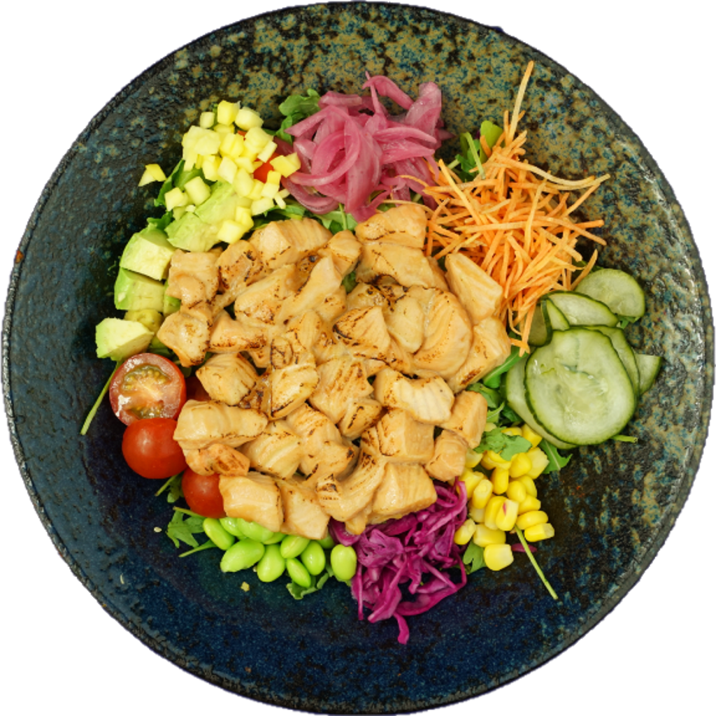 Poke Bowl med Grillad Lax